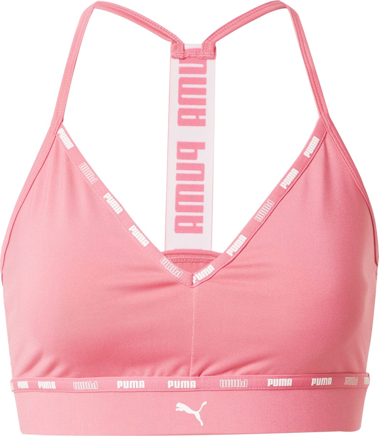 PUMA Sportovní podprsenka pink / bílá