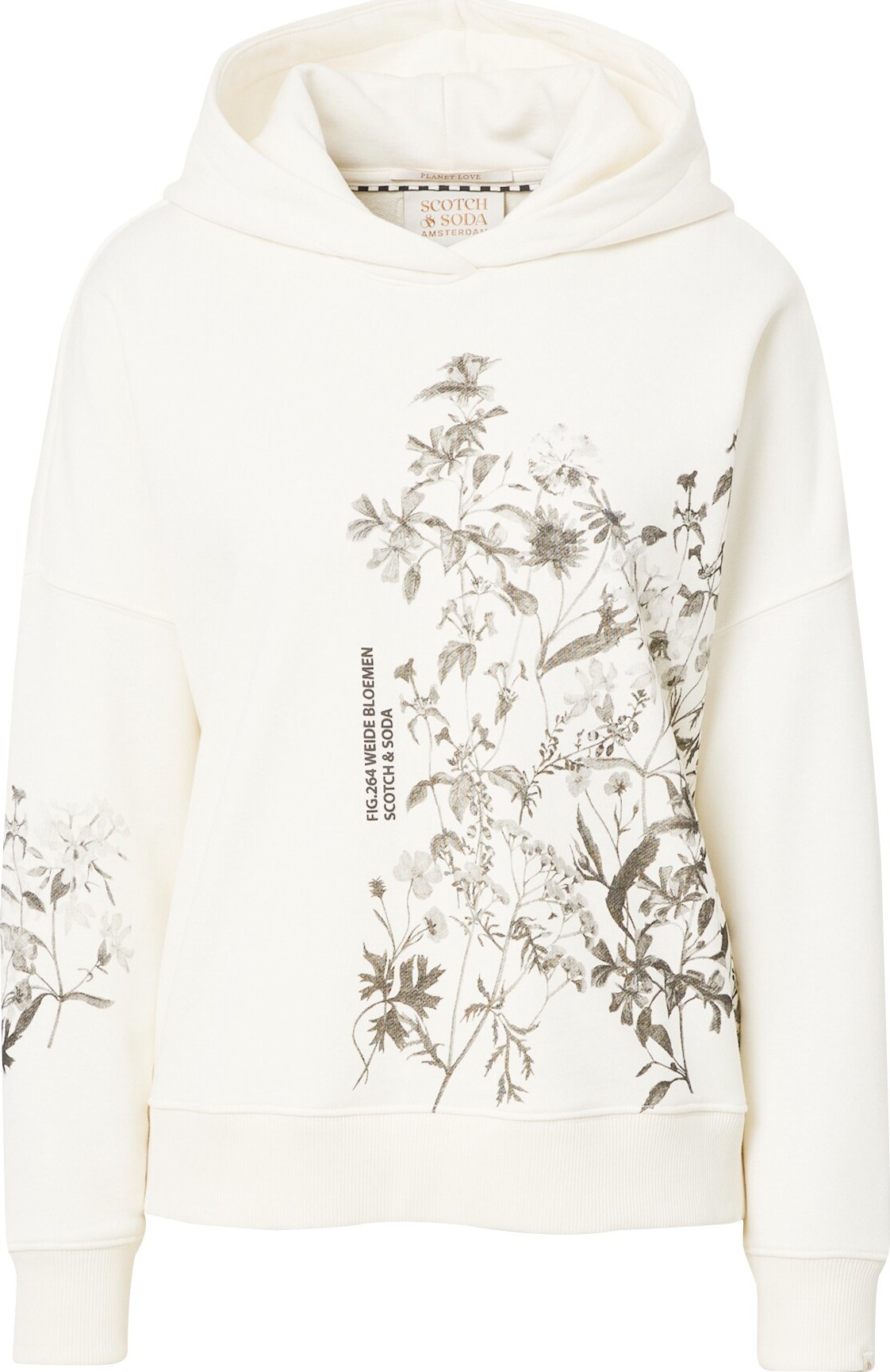 SCOTCH & SODA Mikina tmavě šedá / offwhite