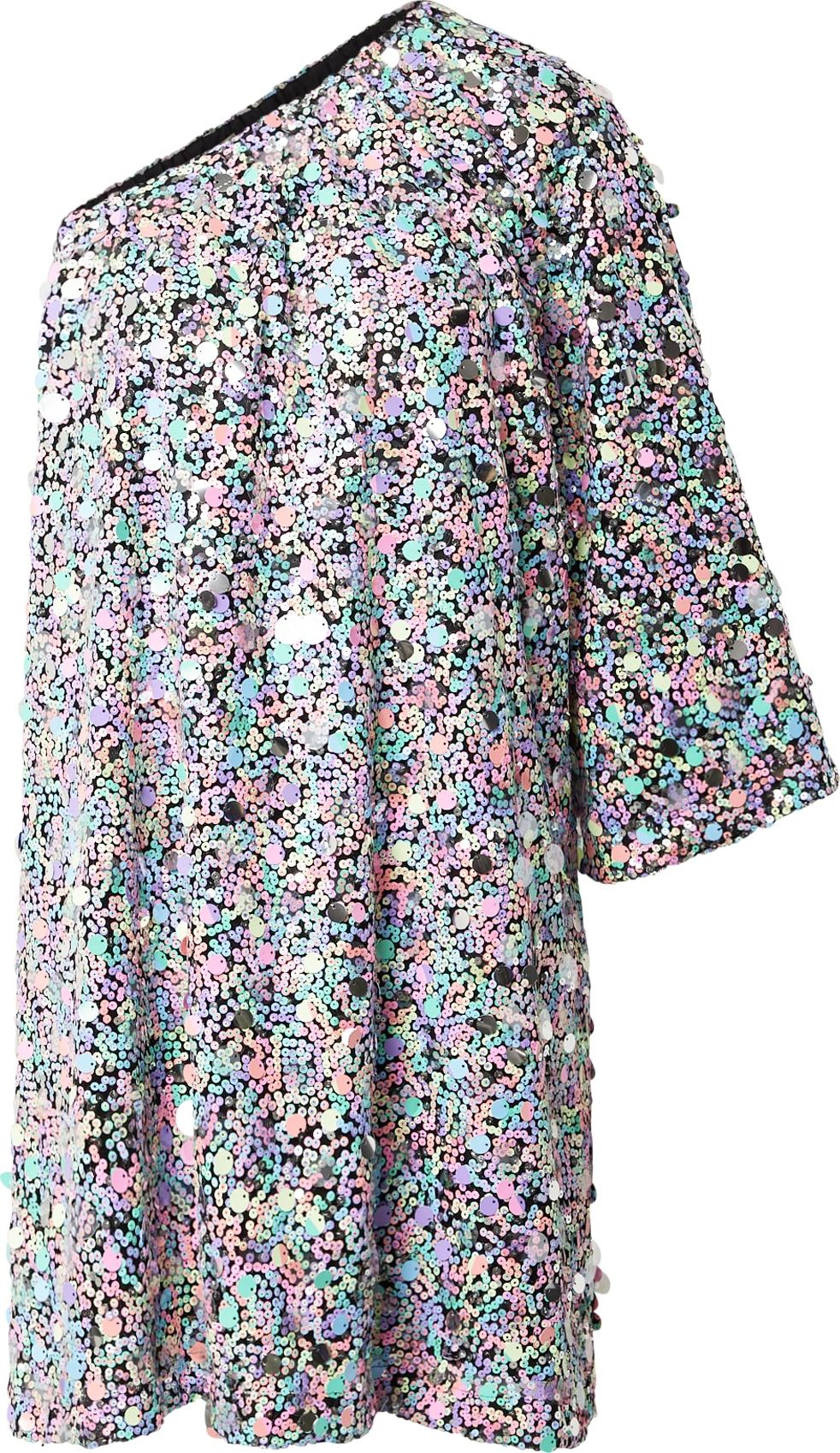 Stella Nova Koktejlové šaty 'AJO LOU' pastelová modrá / pastelově žlutá / pastelově zelená / pastelově růžová / černá