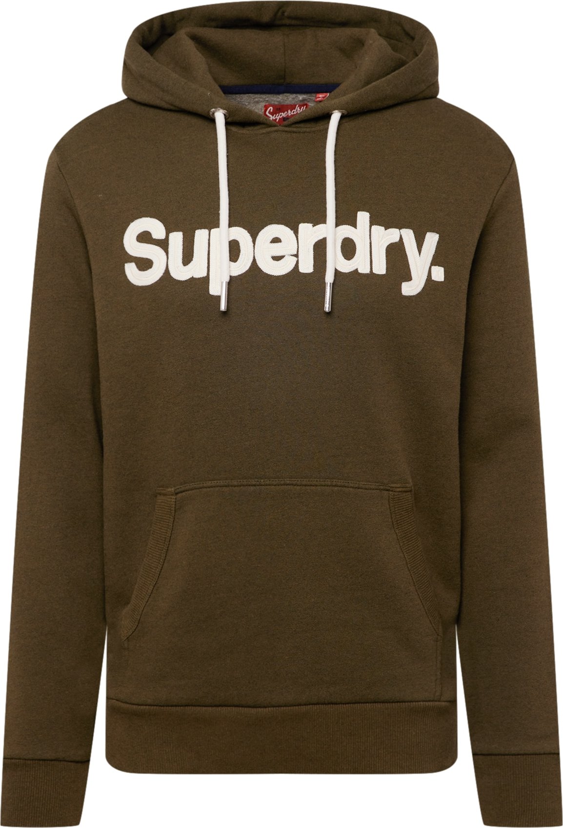 Superdry Mikina olivová / bílá