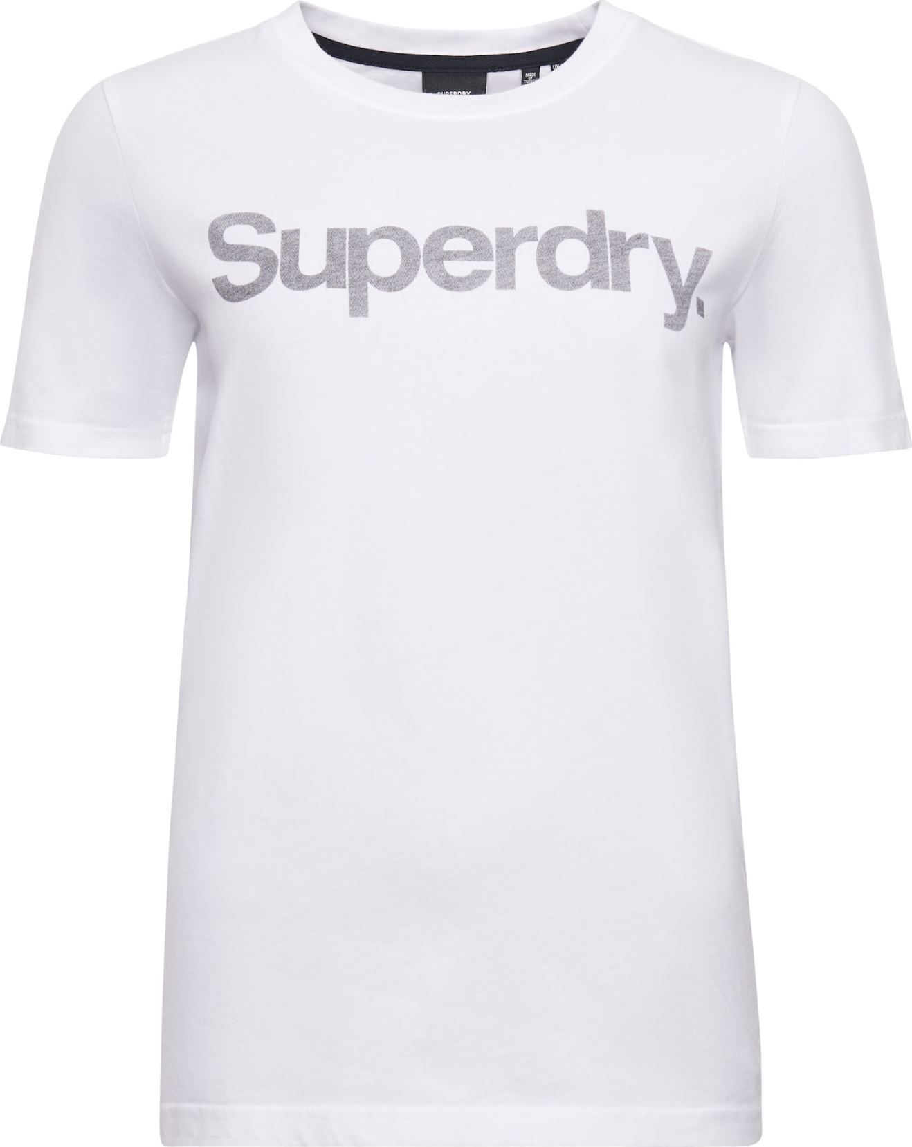 Superdry Tričko šedá / bílá