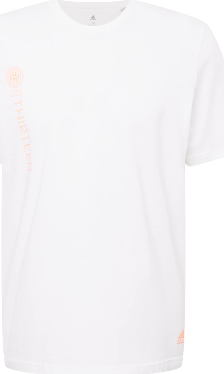 ADIDAS PERFORMANCE Funkční tričko 'Harden' korálová / bílá