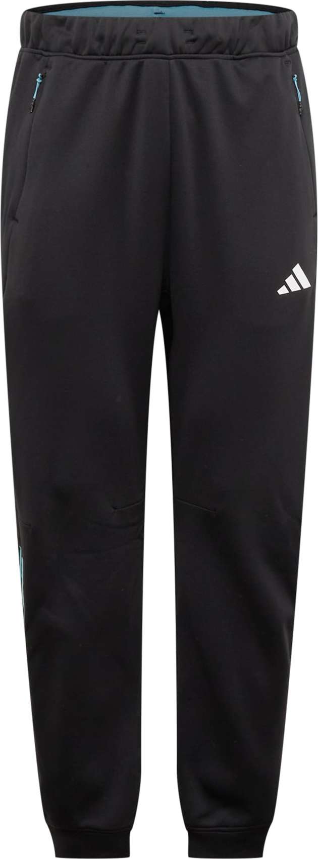 ADIDAS PERFORMANCE Sportovní kalhoty azurová modrá / ohnivá červená / černá / bílá