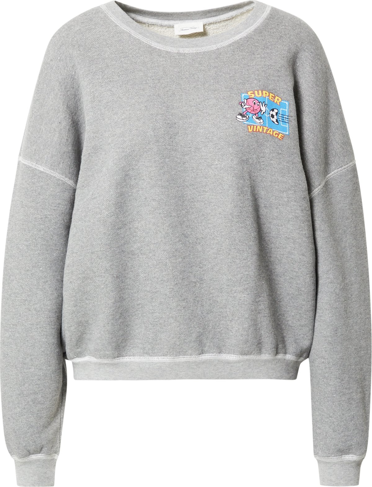 AMERICAN VINTAGE Mikina světlemodrá / žlutá / šedá / červená / černá