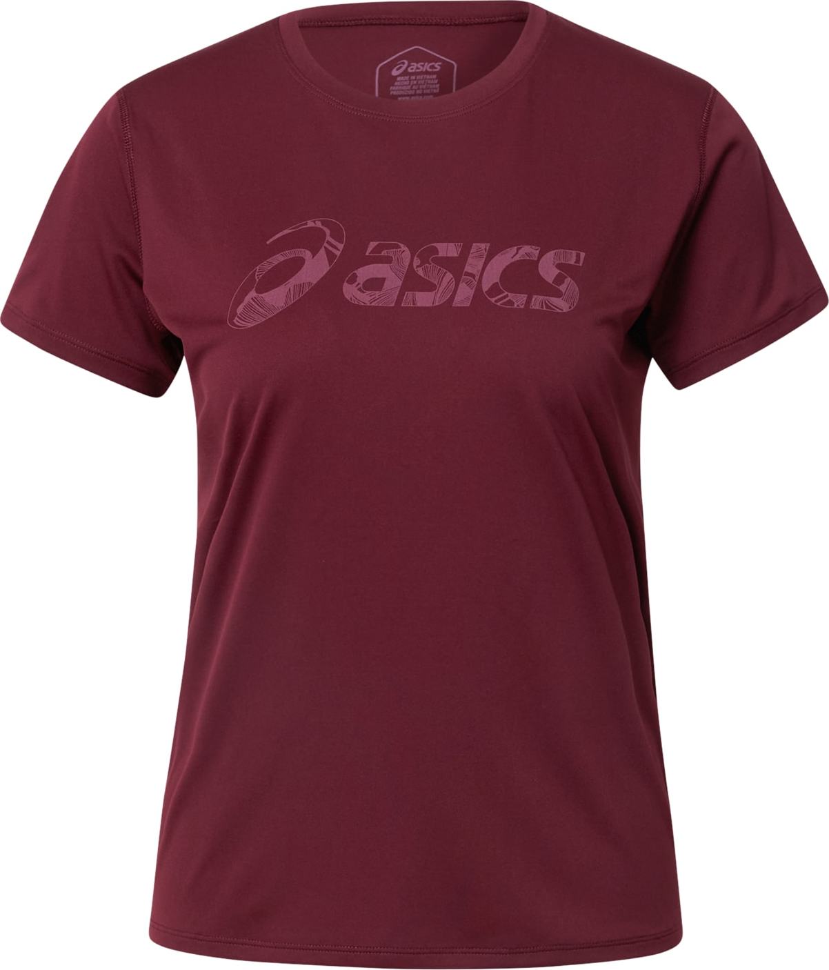 ASICS Funkční tričko šedá / světle růžová / bordó