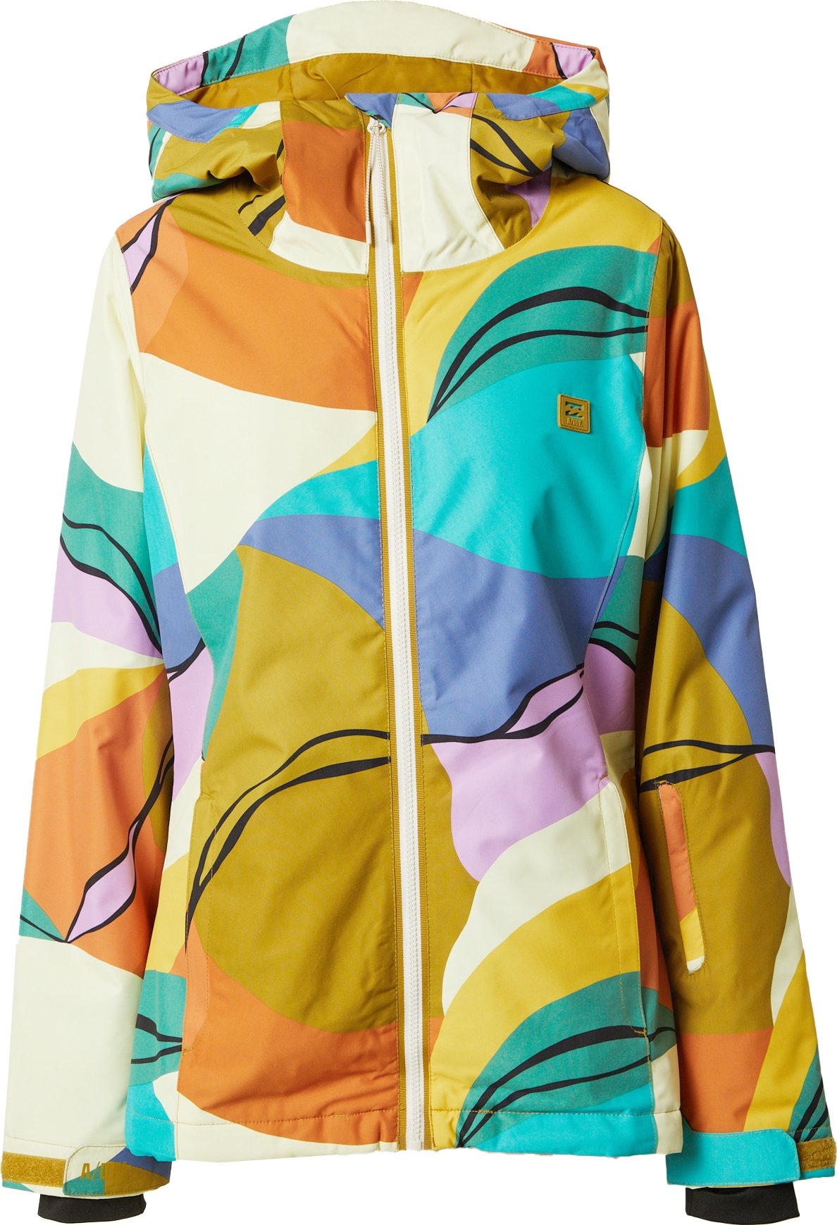 BILLABONG Outdoorová bunda 'Adiv Sula' azurová modrá / hořčicová / oranžová / offwhite