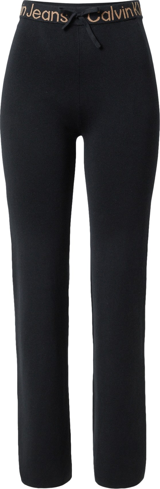 Calvin Klein Jeans Kalhoty světle hnědá / černá