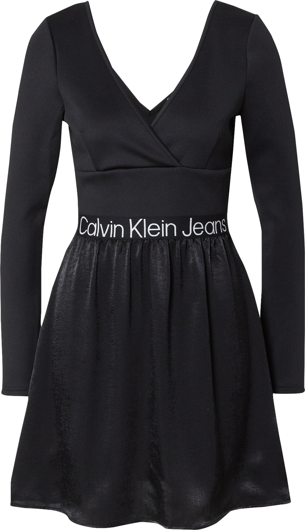 Calvin Klein Jeans Šaty černá / bílá