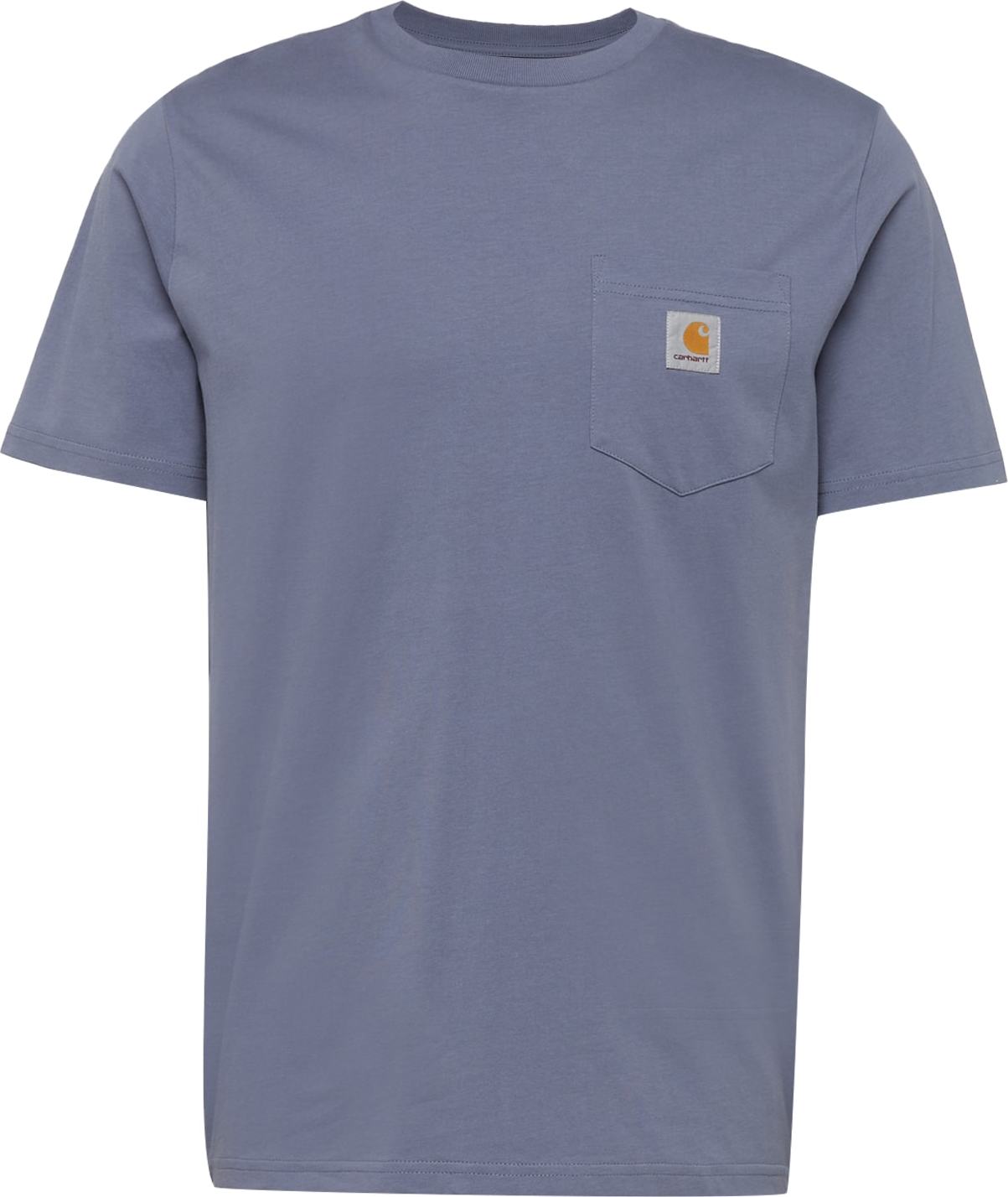 Carhartt WIP Tričko chladná modrá / šedá / oranžová / burgundská červeň