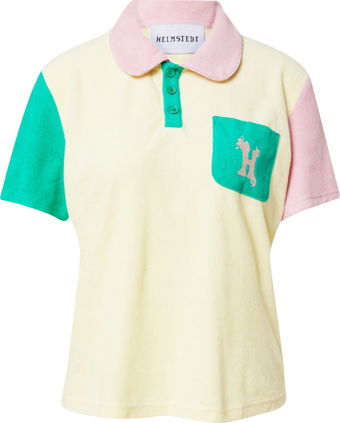 Helmstedt Tričko 'Ricco' pastelově žlutá / zelená / růžová