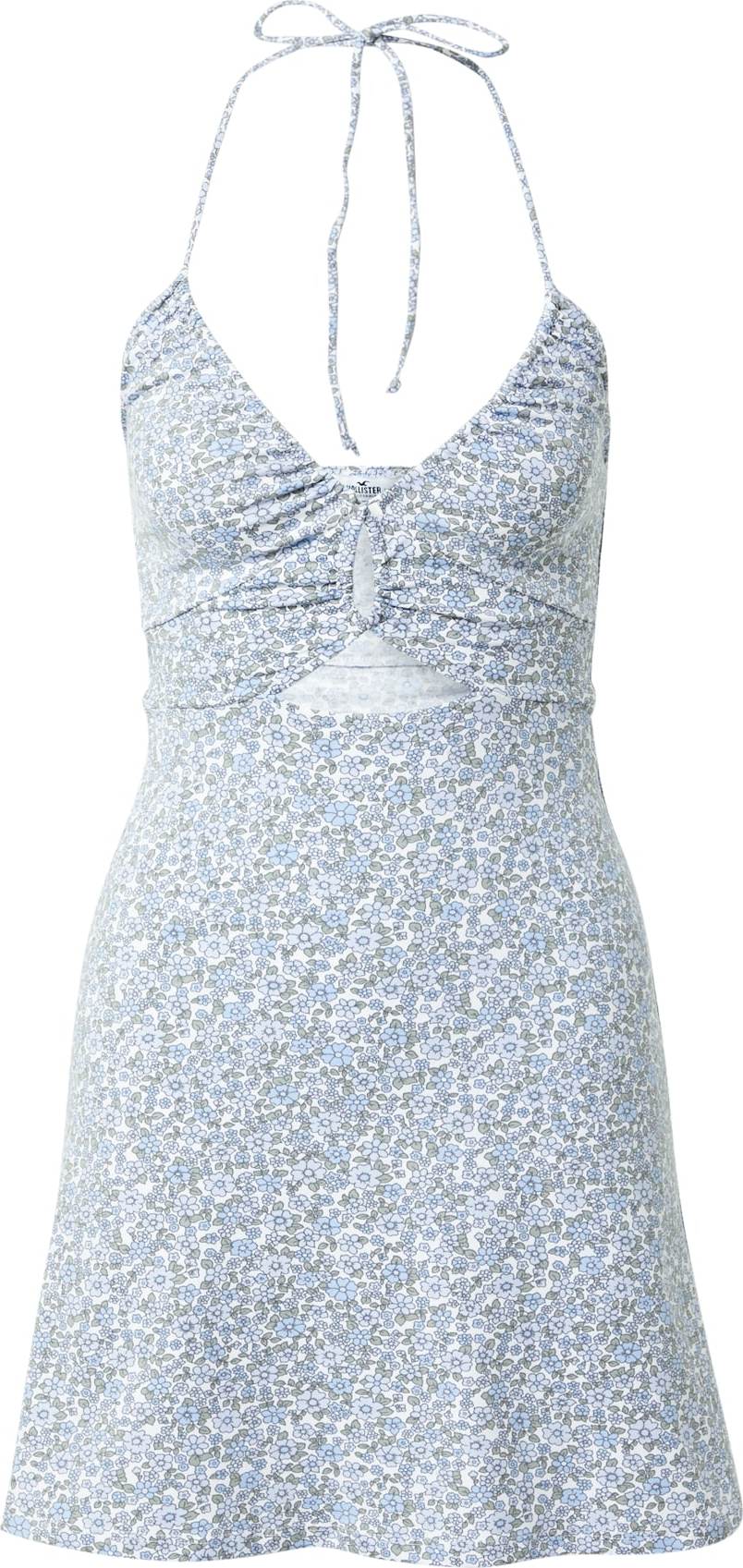 HOLLISTER Letní šaty modrá / khaki / offwhite