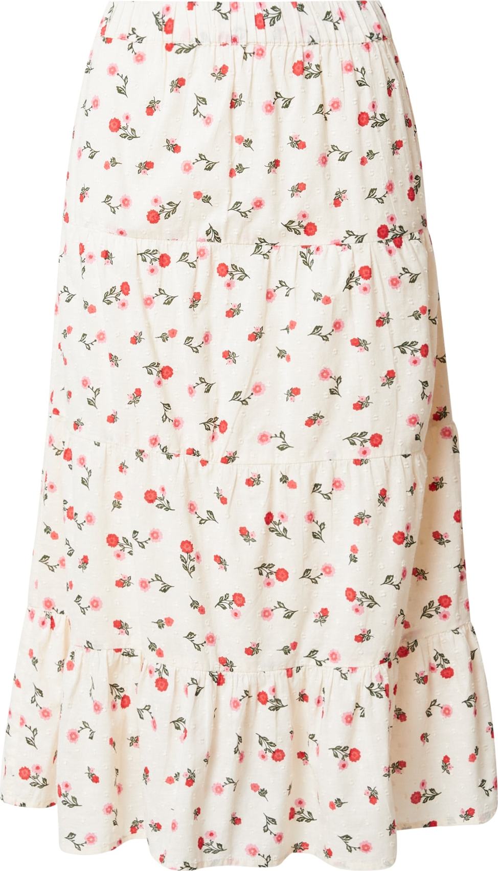 OBJECT Sukně 'Aya Breeze' krémová / pink / růžová / červená