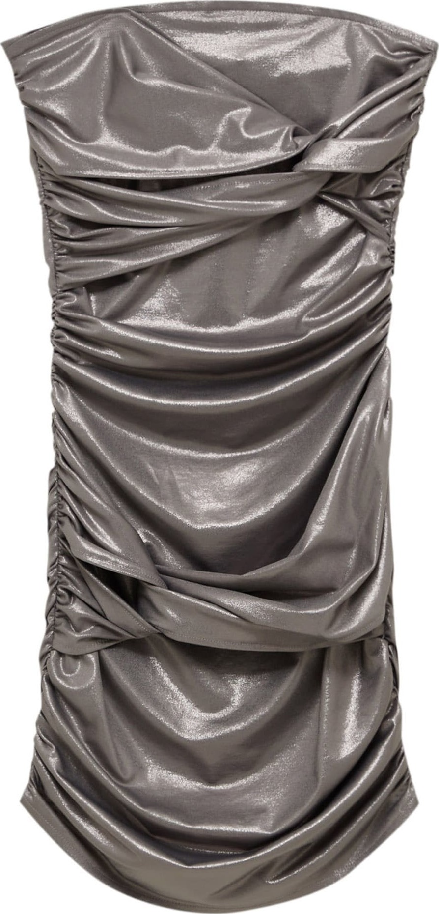 Pull&Bear Koktejlové šaty stříbrná