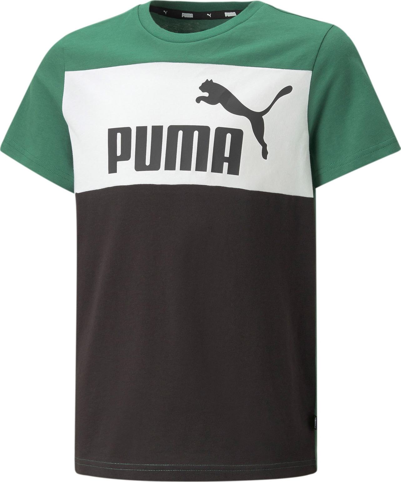 PUMA Funkční tričko zelená / černá / bílá