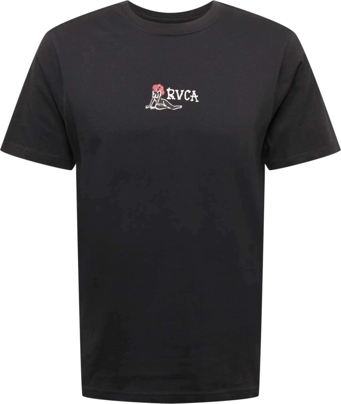 RVCA Tričko 'OBLOW SNAKE' pastelově červená / černá / bílá
