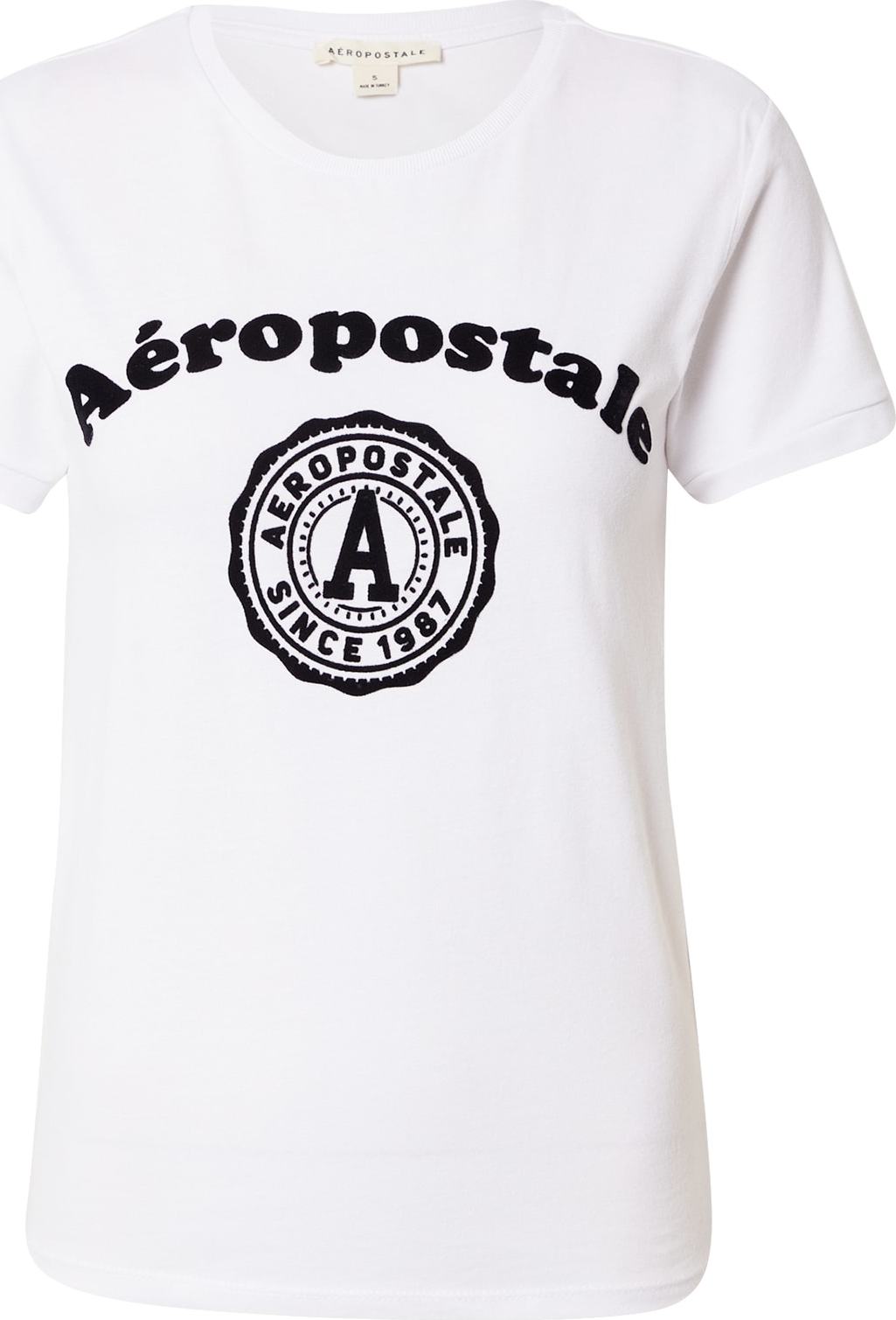 AÉROPOSTALE Tričko černá / bílá