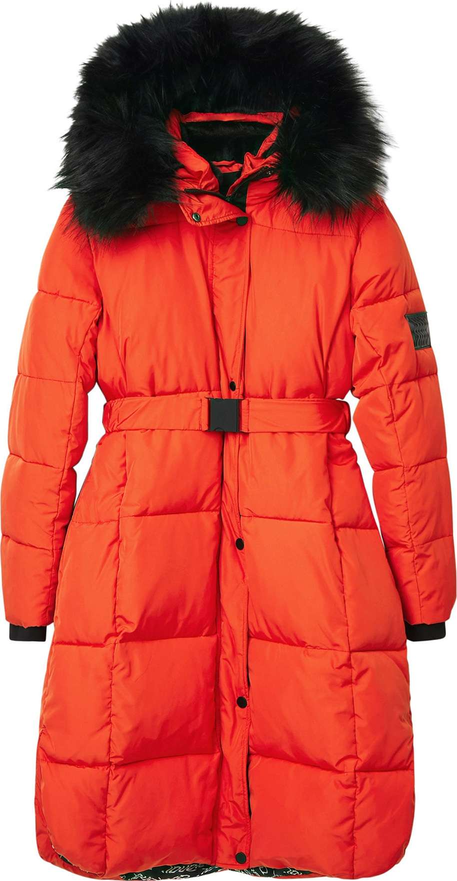 Desigual Zimní kabát 'Noruega' humrová / černá