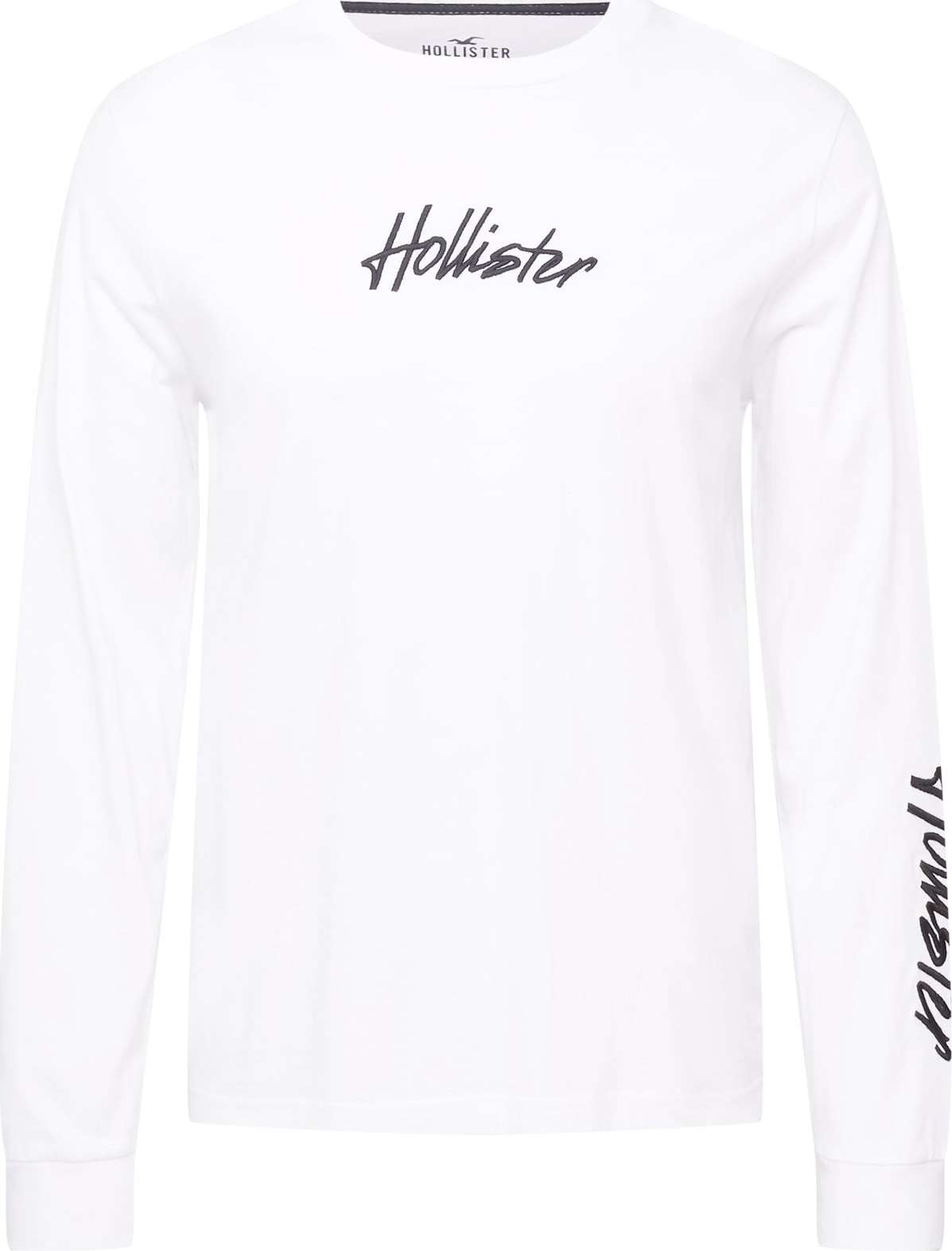 HOLLISTER Tričko černá / bílá