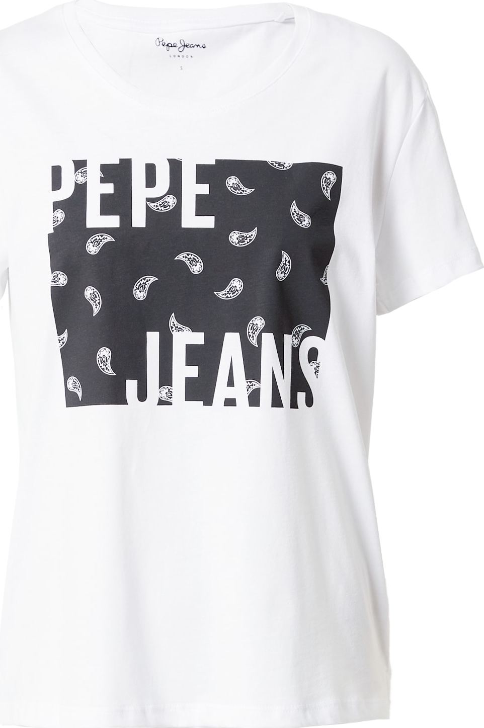 Pepe Jeans Tričko 'LUCIE' černá / bílá