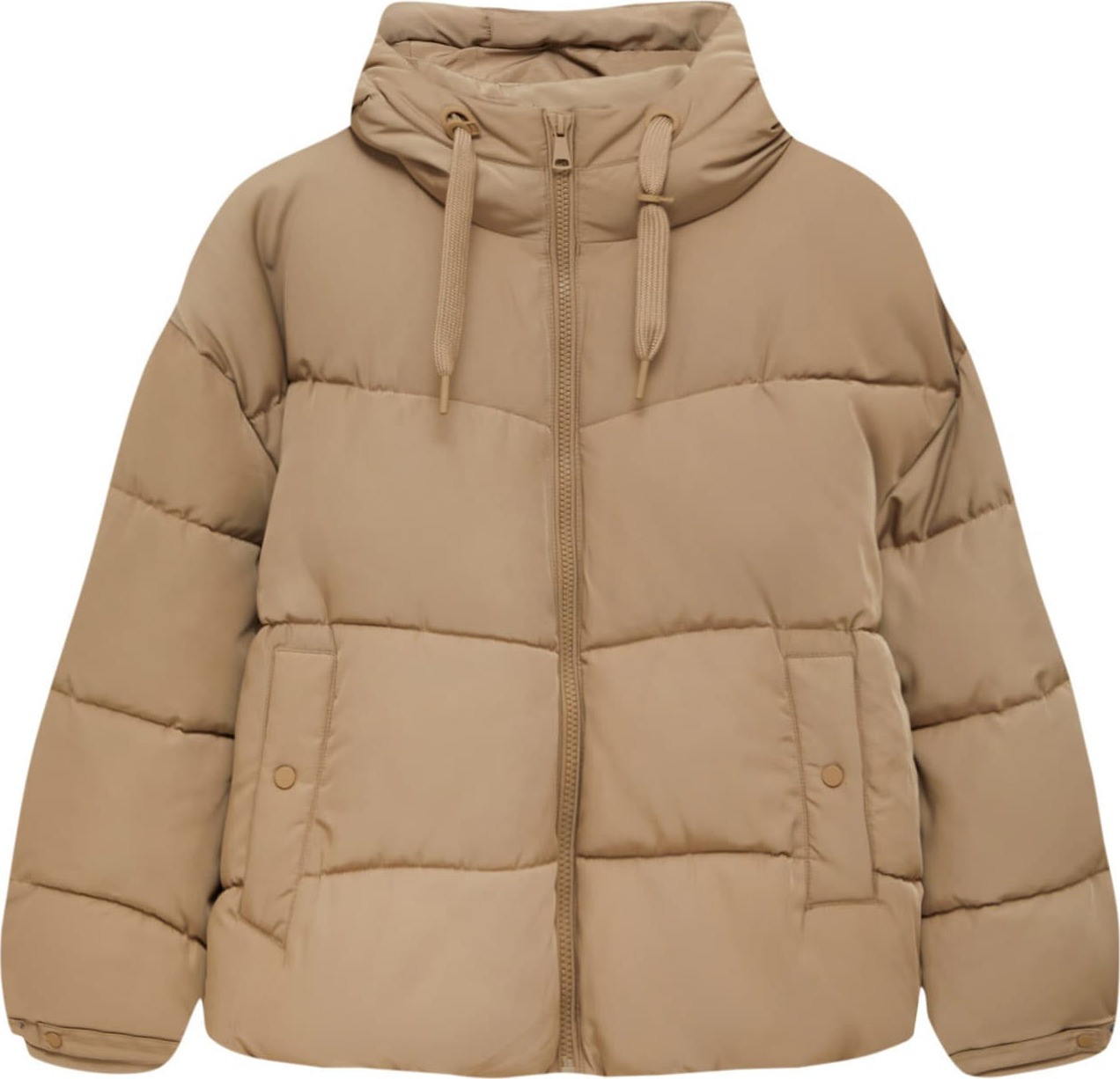 Pull&Bear Zimní bunda béžová