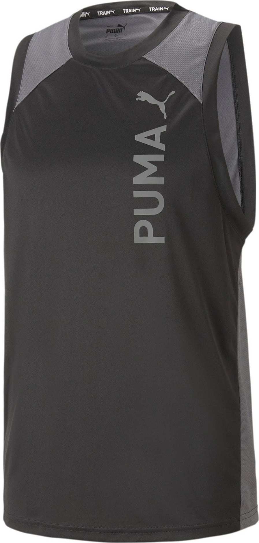 PUMA Funkční tričko tmavě šedá / černá