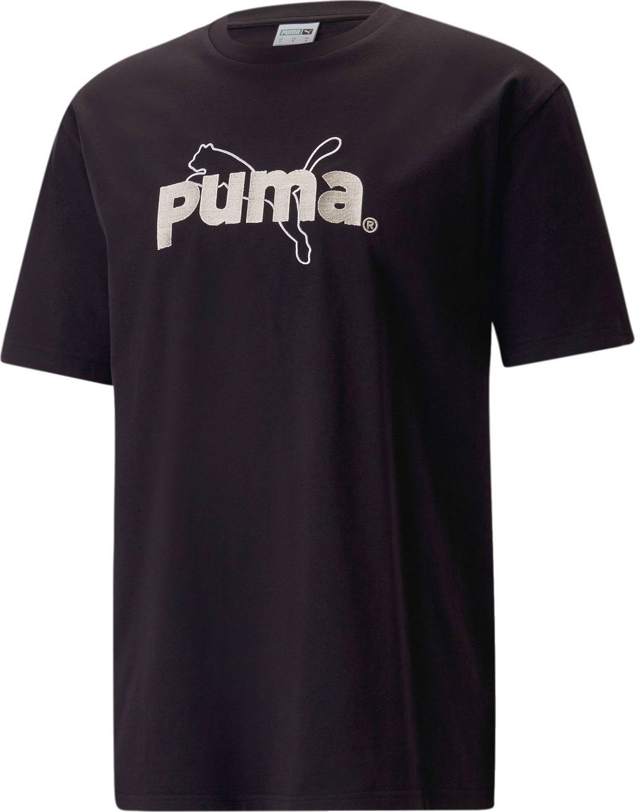 PUMA Tričko béžová / černá / bílá