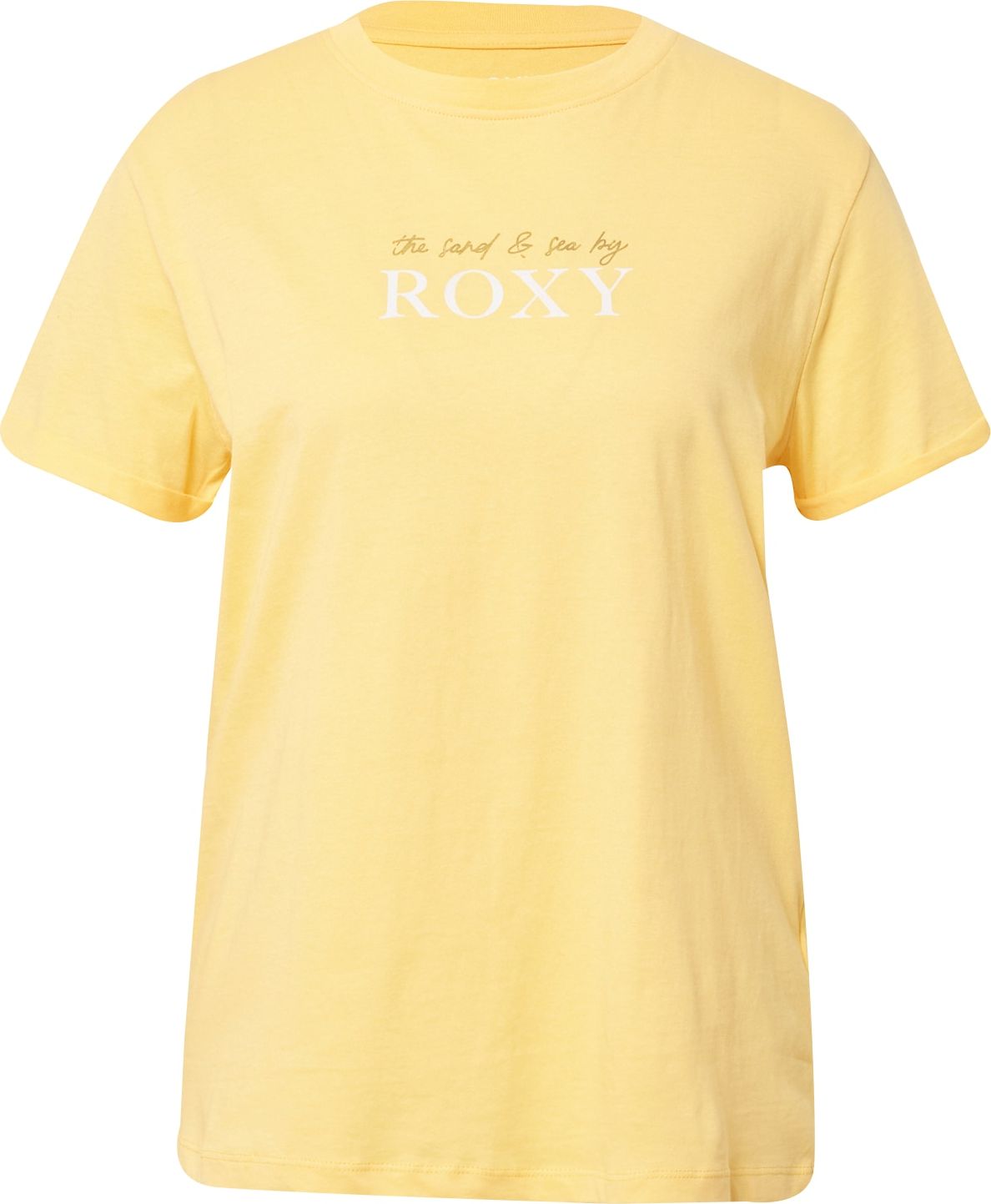 ROXY Tričko 'NOON OCEAN' okrová / jasně oranžová / bílá
