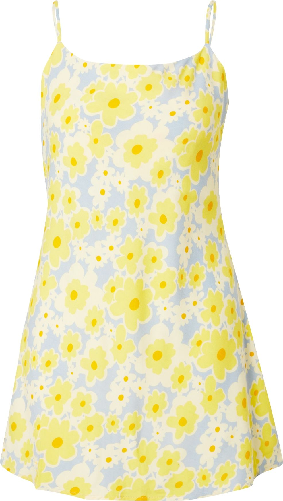 RVCA Letní šaty 'MACARTHUR' chladná modrá / žlutá / oranžová / offwhite