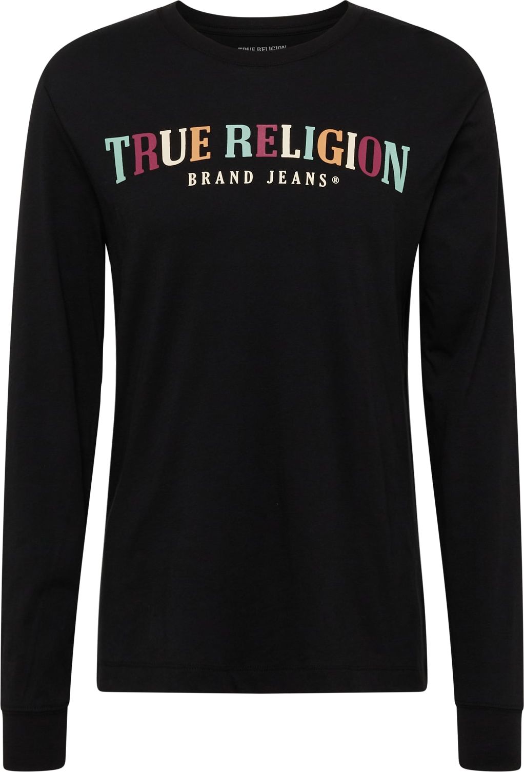 True Religion Tričko mátová / jasně oranžová / černá / bílá