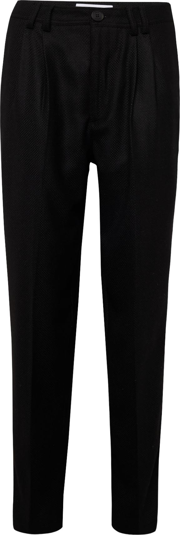 Wax London Kalhoty se sklady v pase černá