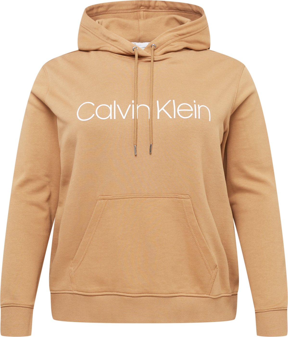 Calvin Klein Curve Mikina světle hnědá / offwhite