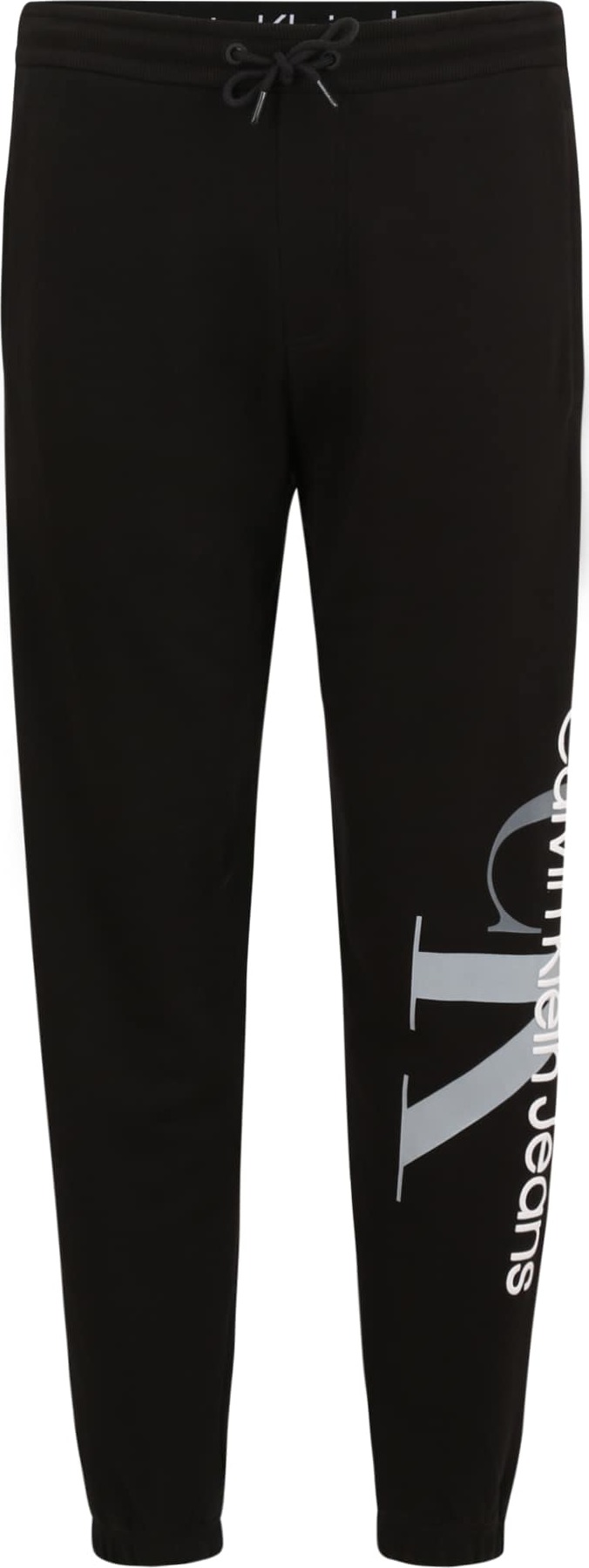 Calvin Klein Jeans Plus Kalhoty světle šedá / černá / bílá