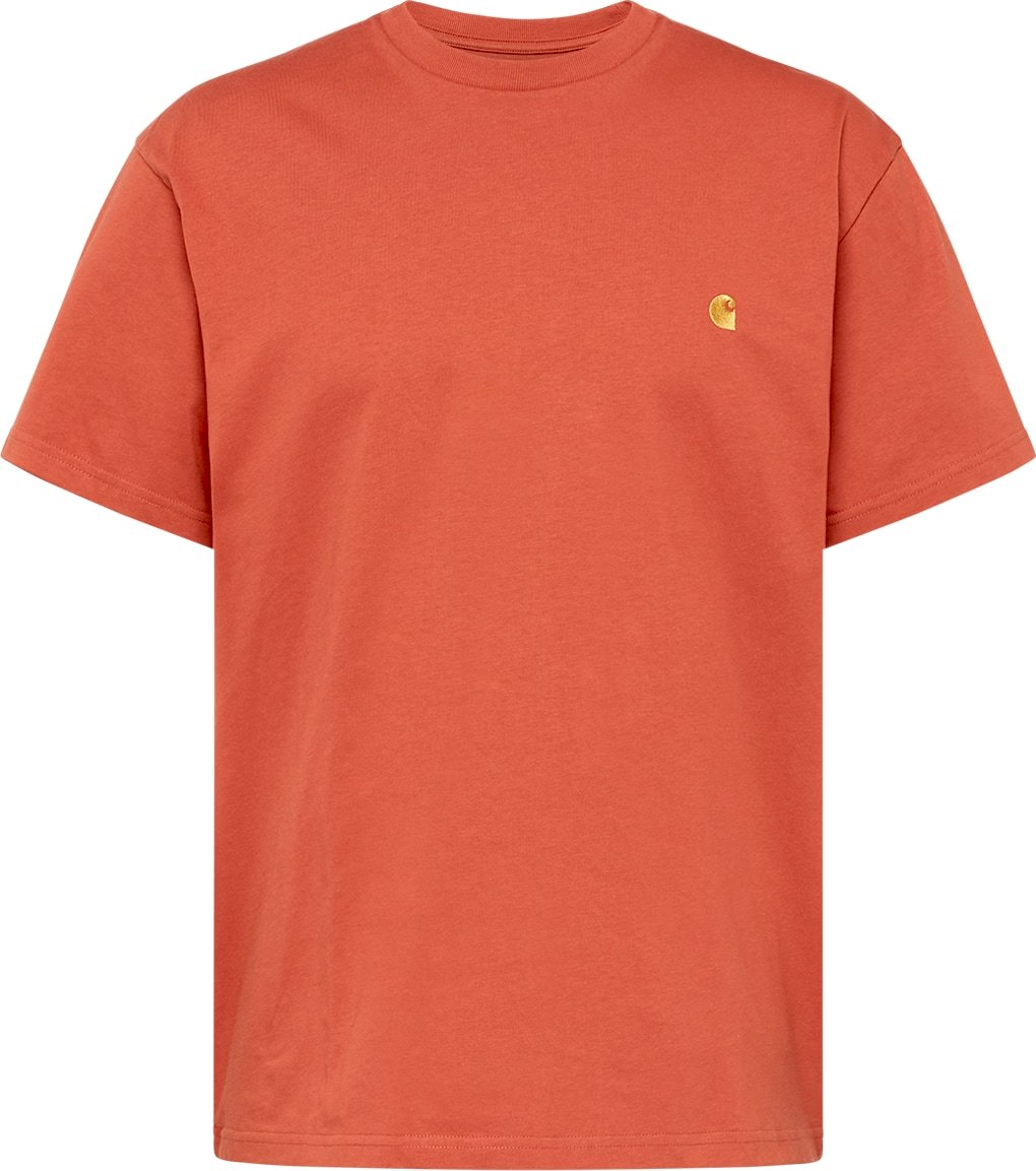 Carhartt WIP Tričko 'Chase' tmavě žlutá / ohnivá červená
