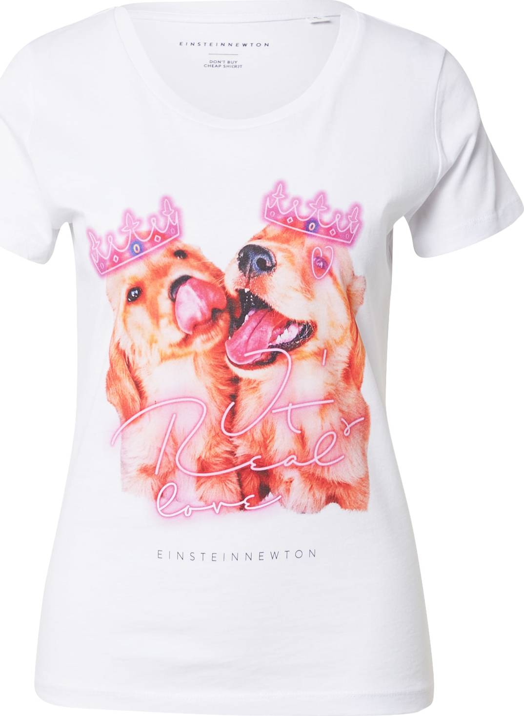 EINSTEIN & NEWTON Tričko 'Royal Puppies' hnědá / pink / černá / bílá