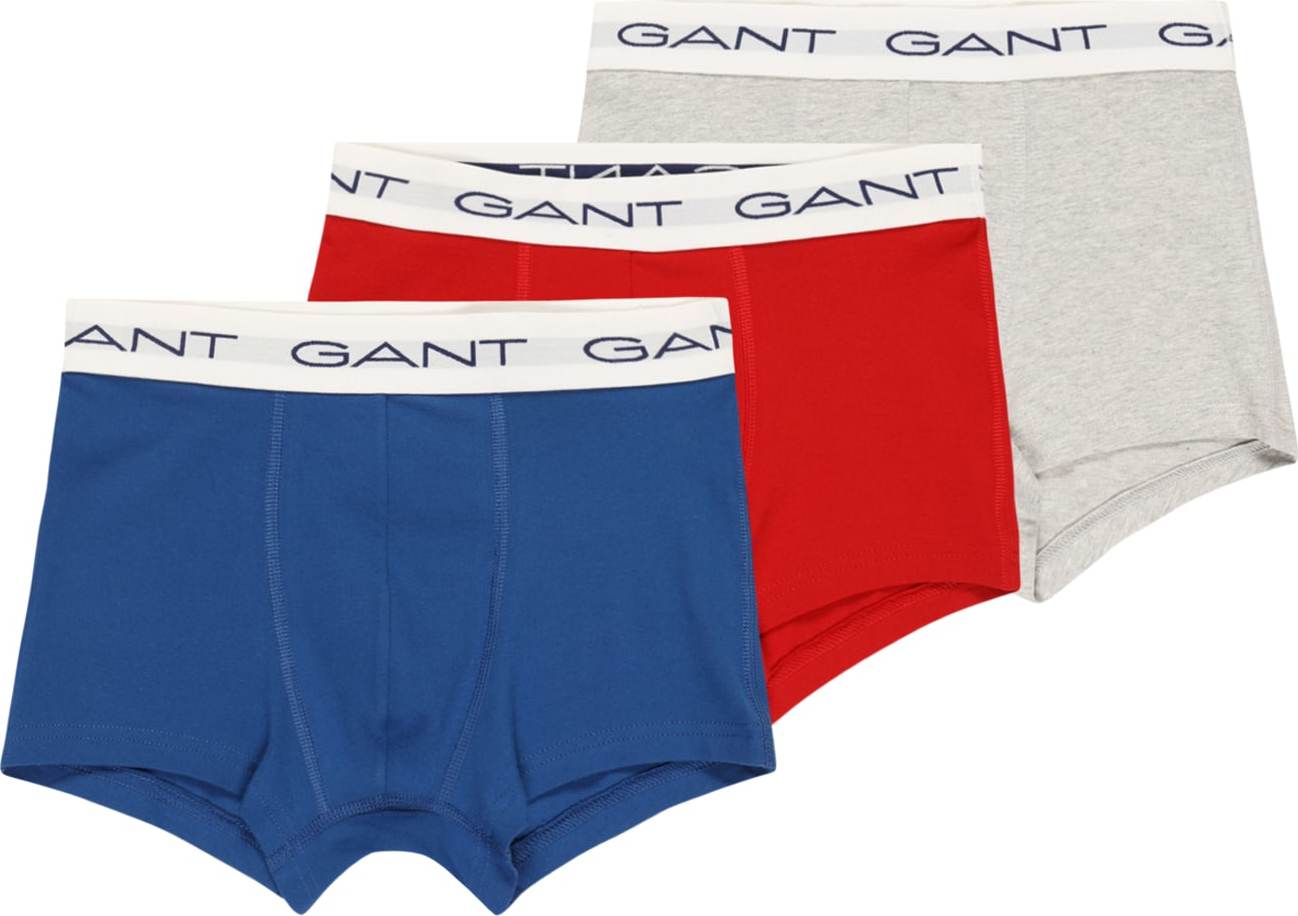 GANT Spodní prádlo modrá / šedý melír / červená / bílá