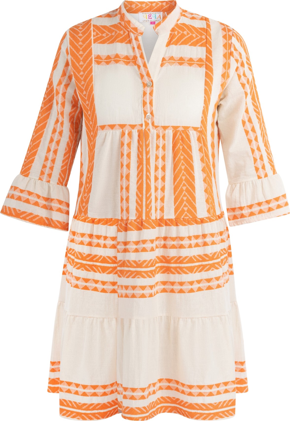IZIA Letní šaty oranžová / přírodní bílá