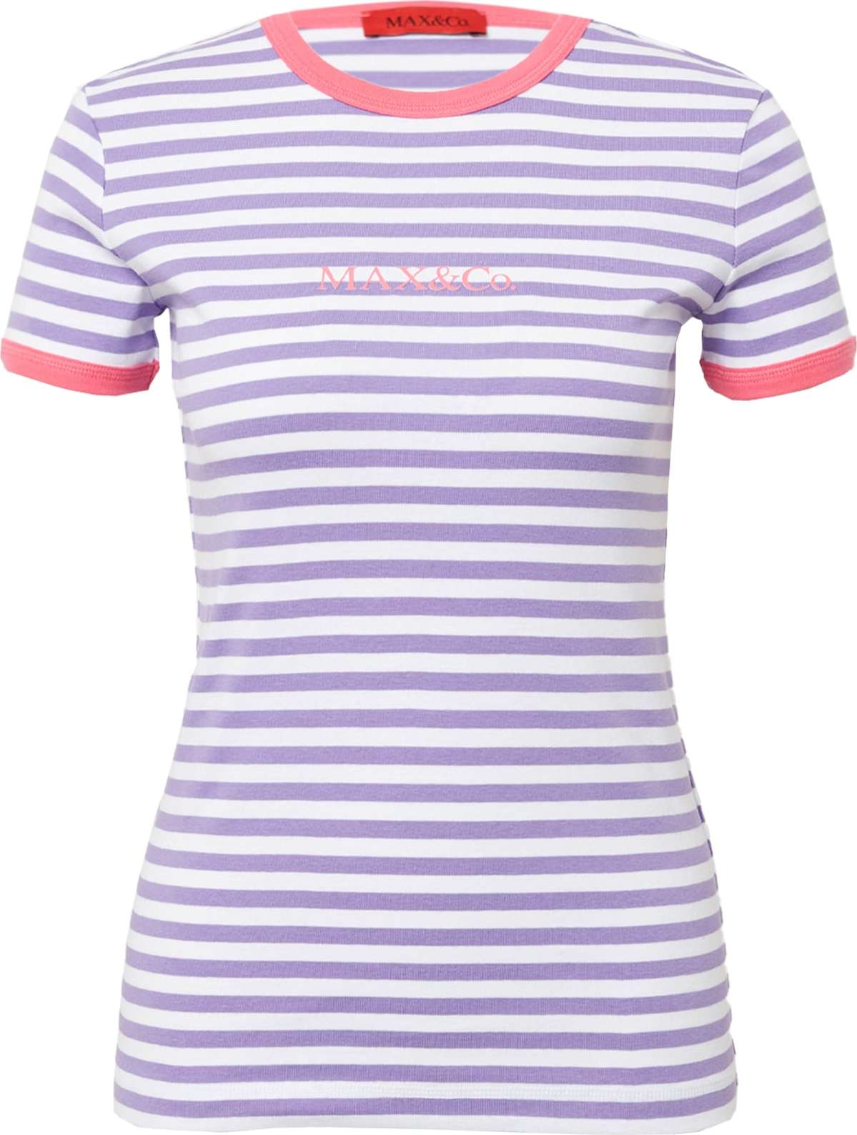 MAX&Co. Tričko 'ORARIO' fialová / světle růžová / bílá