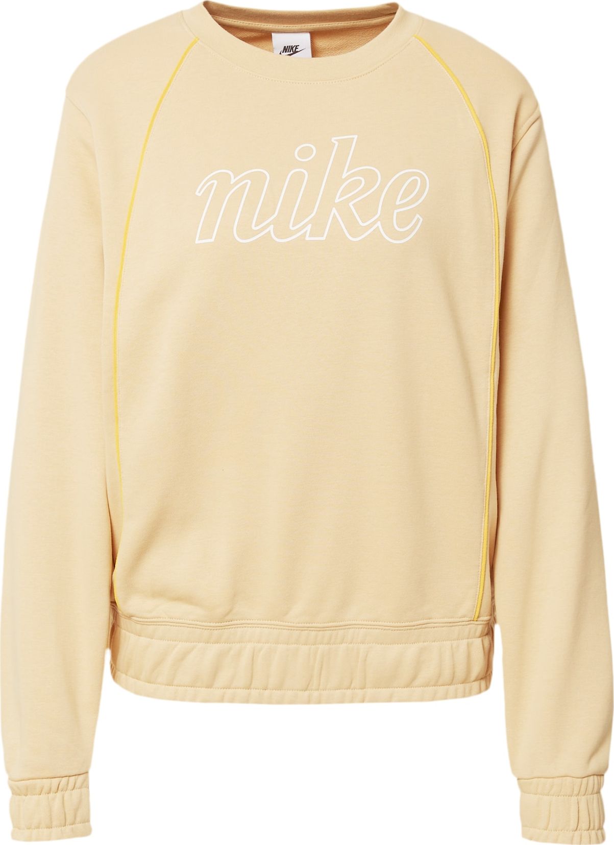 Nike Sportswear Mikina béžová / žlutá / bílá