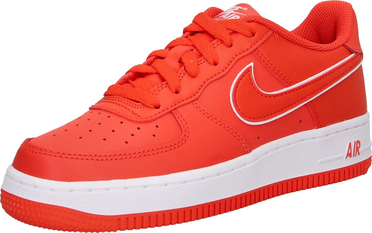 Nike Sportswear Tenisky 'Nike Air Force 1' ohnivá červená / bílá