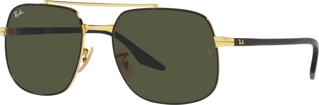 Ray-Ban Sluneční brýle '0RB369956001/51' zlatá / zelená / černá