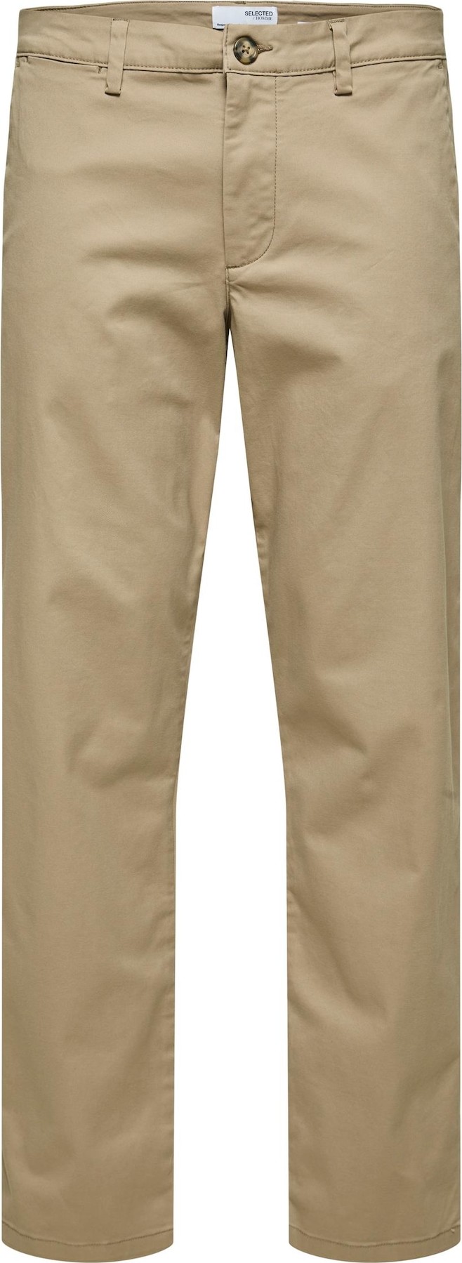 SELECTED HOMME Chino kalhoty 'New Miles' béžová / černá / bílá