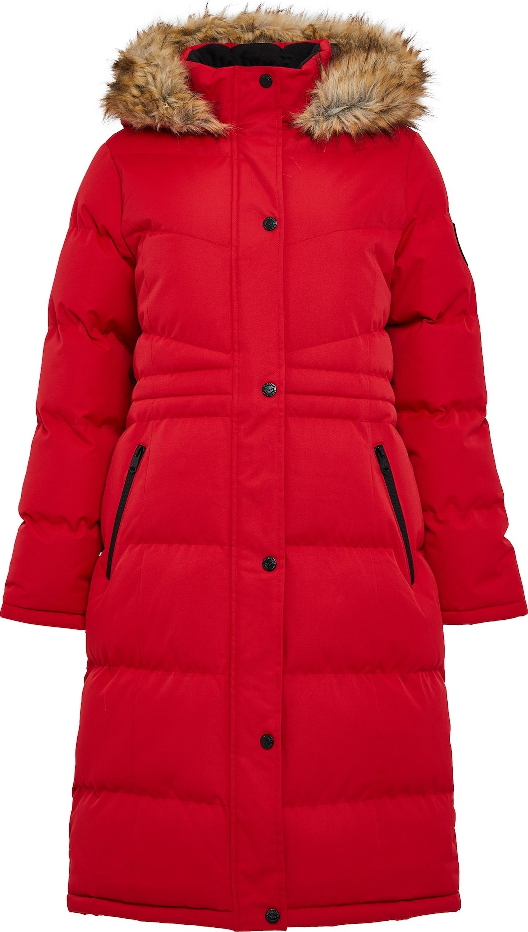 Threadbare Zimní kabát 'Arnie' světle hnědá / červená / černá