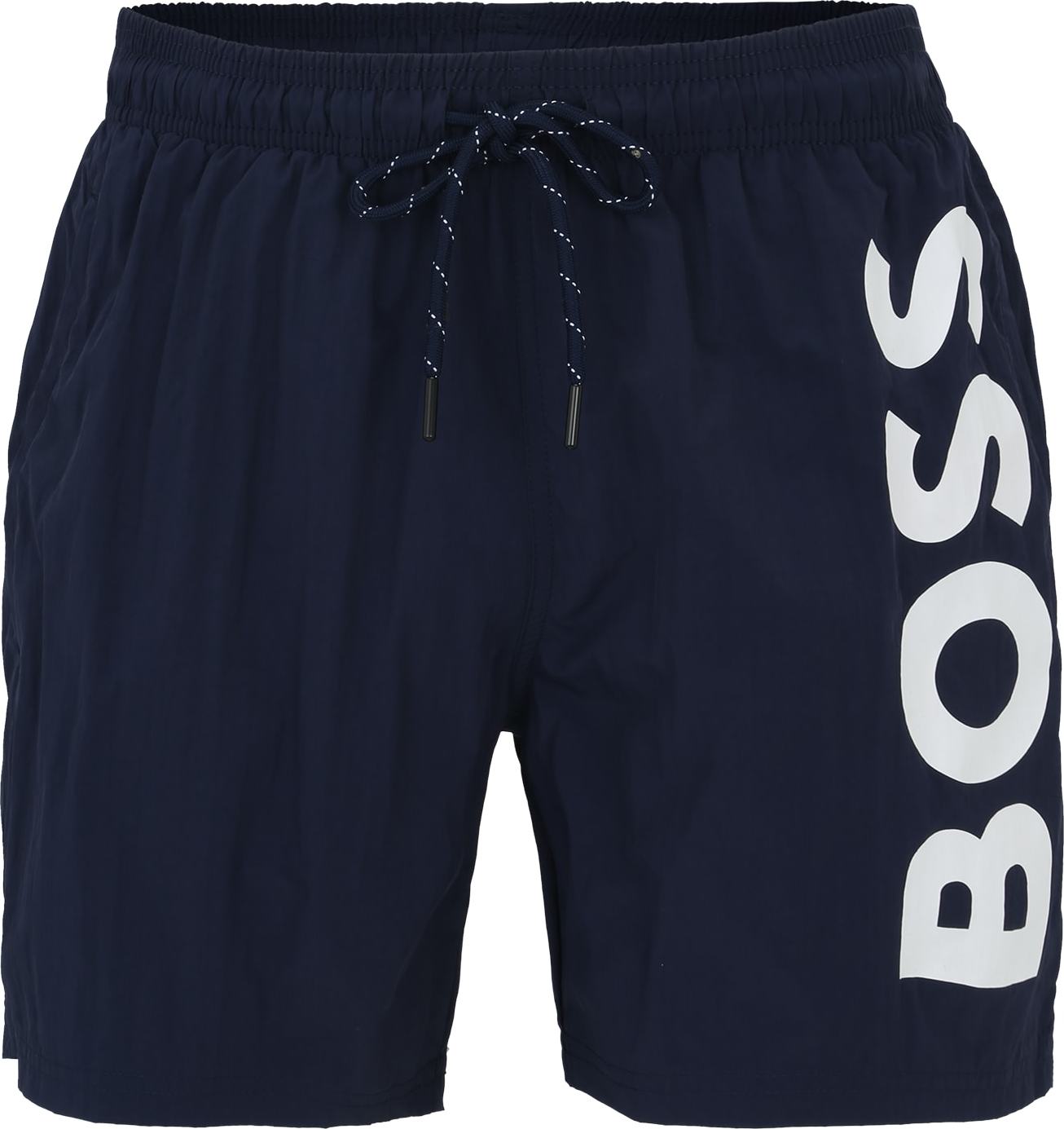 BOSS Black Plavecké šortky 'Octopus' marine modrá / bílá