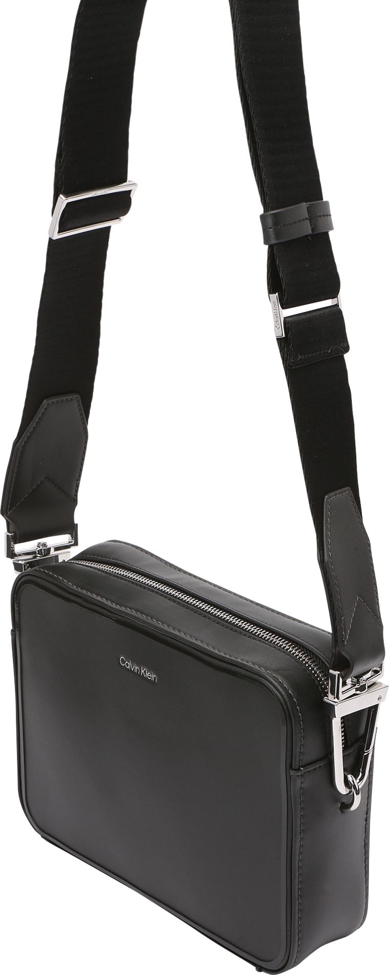 Calvin Klein Taška přes rameno stříbrně šedá / černá