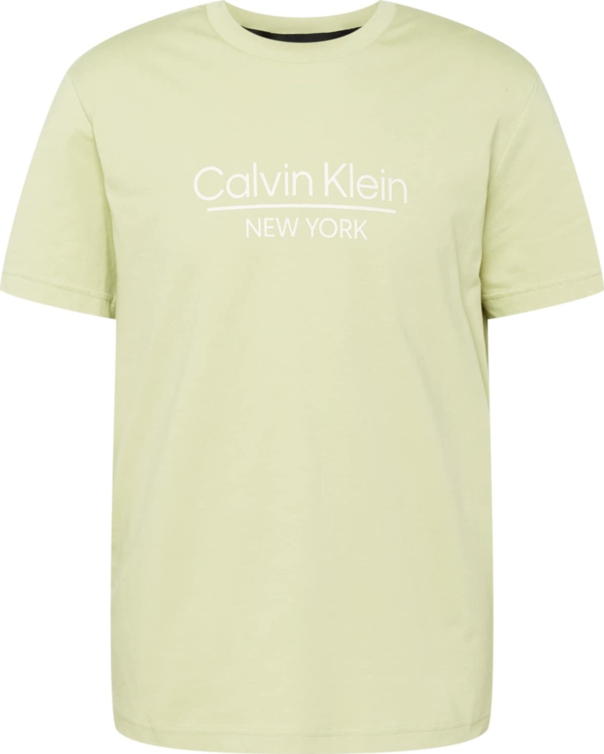 Calvin Klein Tričko světle zelená / bílá