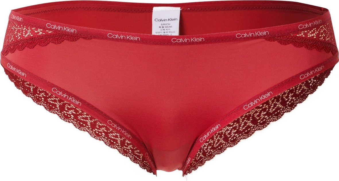 Calvin Klein Underwear Kalhotky červená / bílá