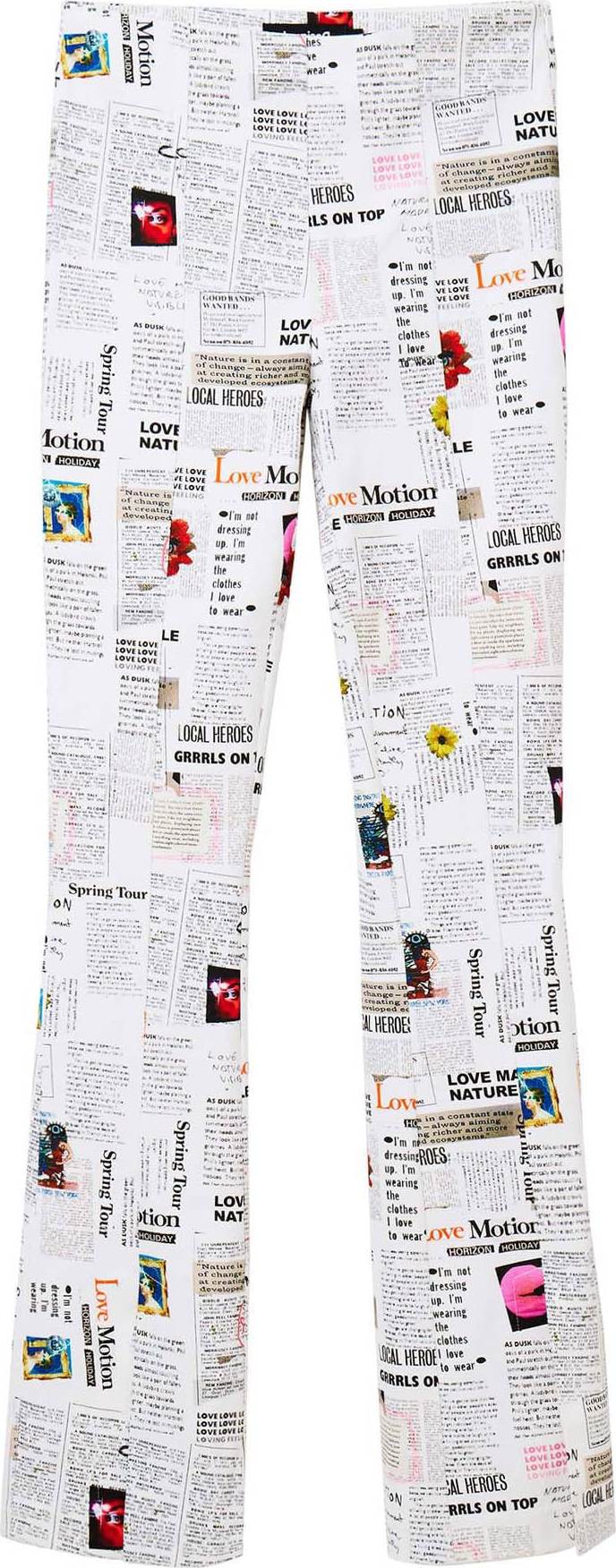Desigual Kalhoty 'Newspaper' mix barev / bílá