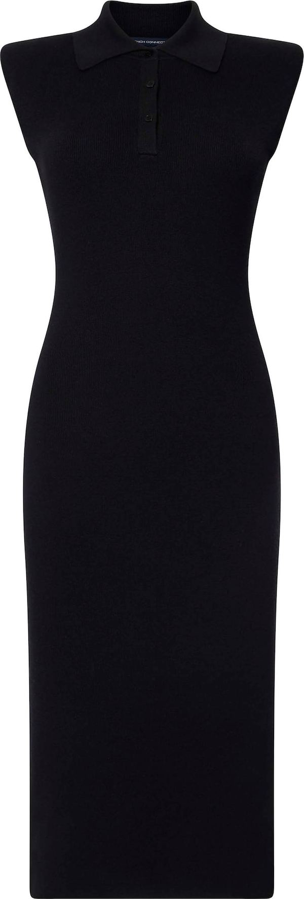 FRENCH CONNECTION Úpletové šaty 'Katie' černá