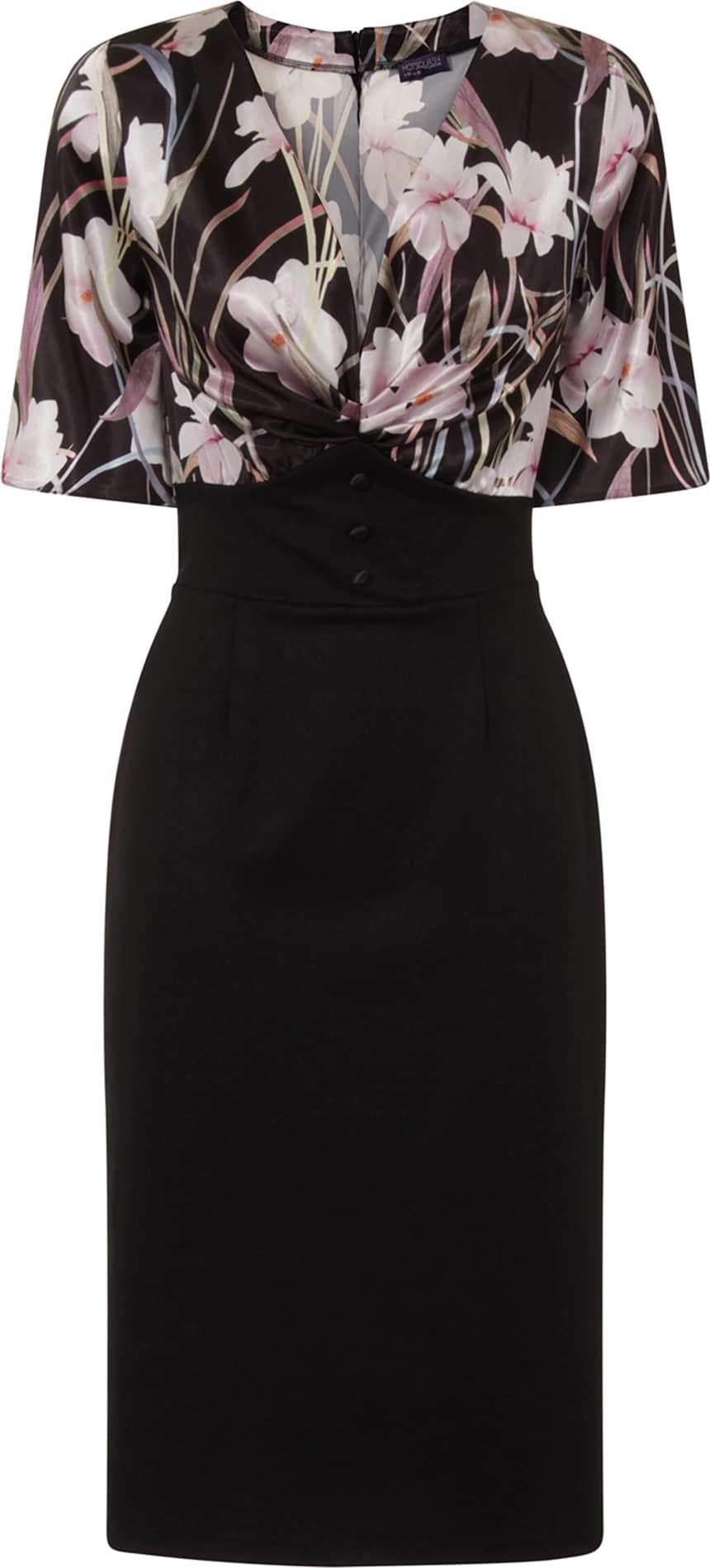 HotSquash Šaty 'Emma' starorůžová / černá / bílá