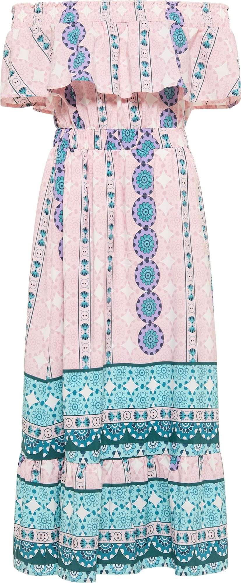 IZIA Letní šaty mix barev / růžová
